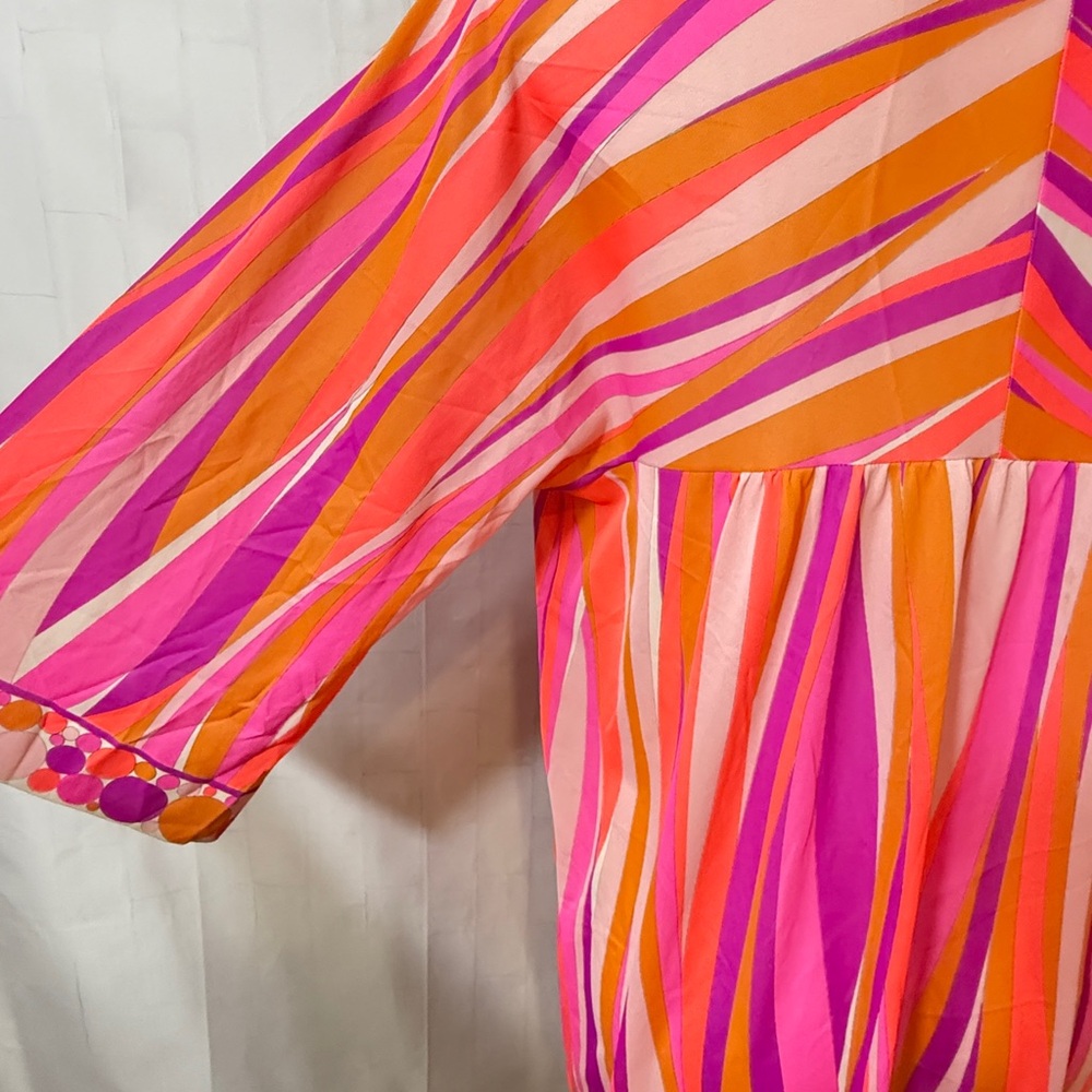 Emilio Pucci Pink and Orange Long Sleeve Dress - Picture 13 of 14